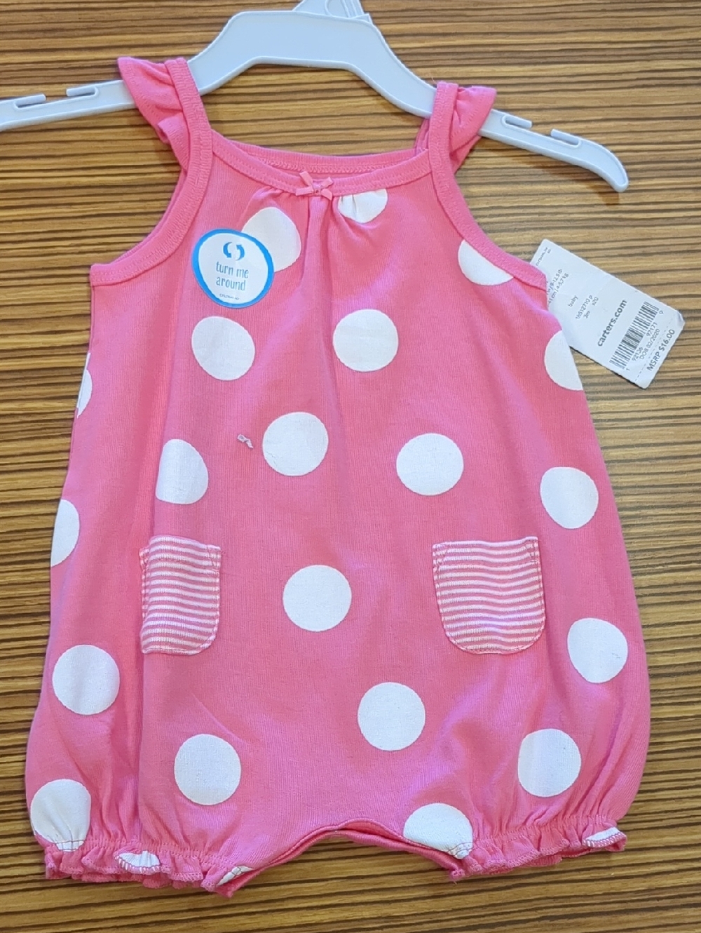 Carter's Pink Polka Dot One-Piece Bodysuit